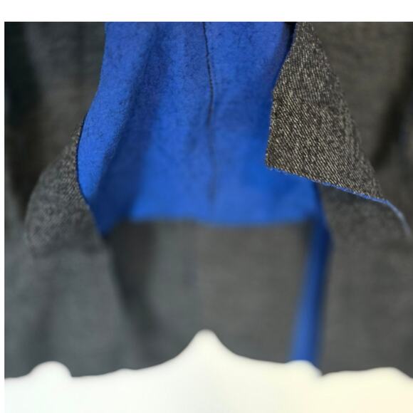 Bugatchi Men's Relaxed Knit Sweater Blazer Heather Charcoal Blue Cotton Wool 44 - Picture 7 of 8